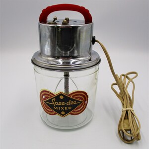 Vintage Spee-dee Mixer with Red Bakelite Handle