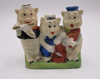 Porte-brosse à dents Walt Disney’s Three Little Pigs, années 1930