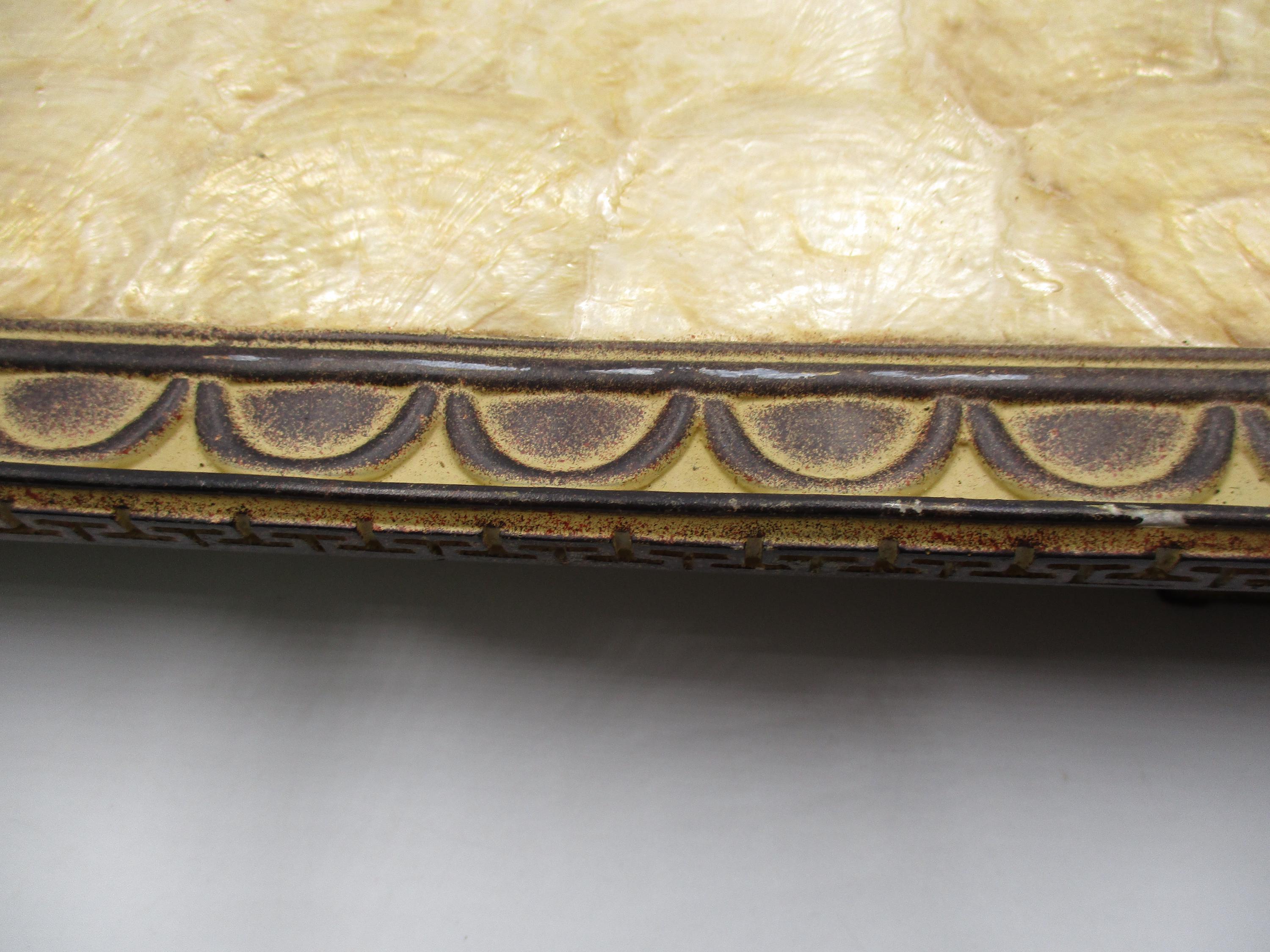 Capiz Shell Inlay, Vintage Resin Tray With Asian Motif - Etsy