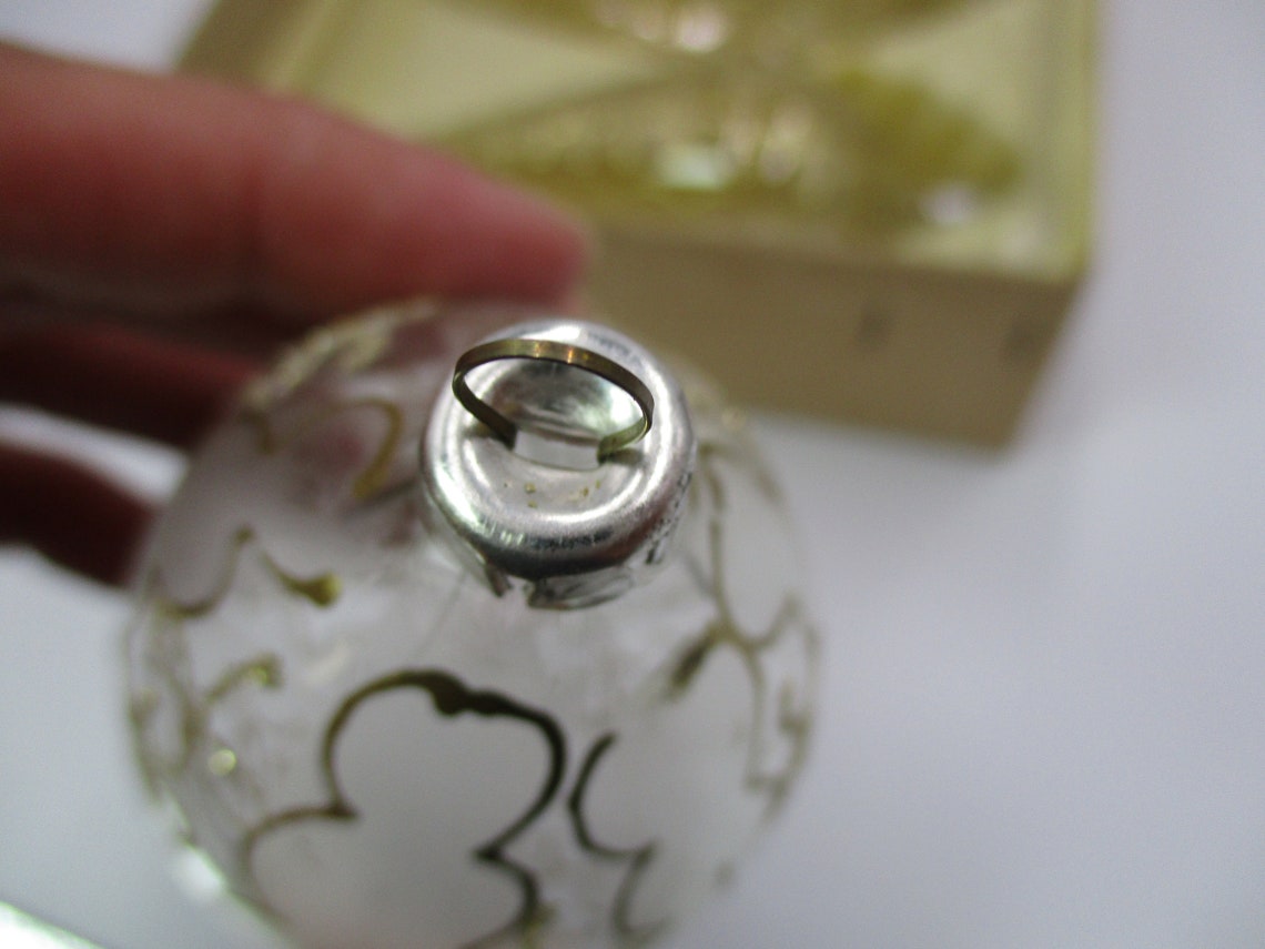 Vintage Set of Romanian Glass Christmas Ornaments made for Etsy