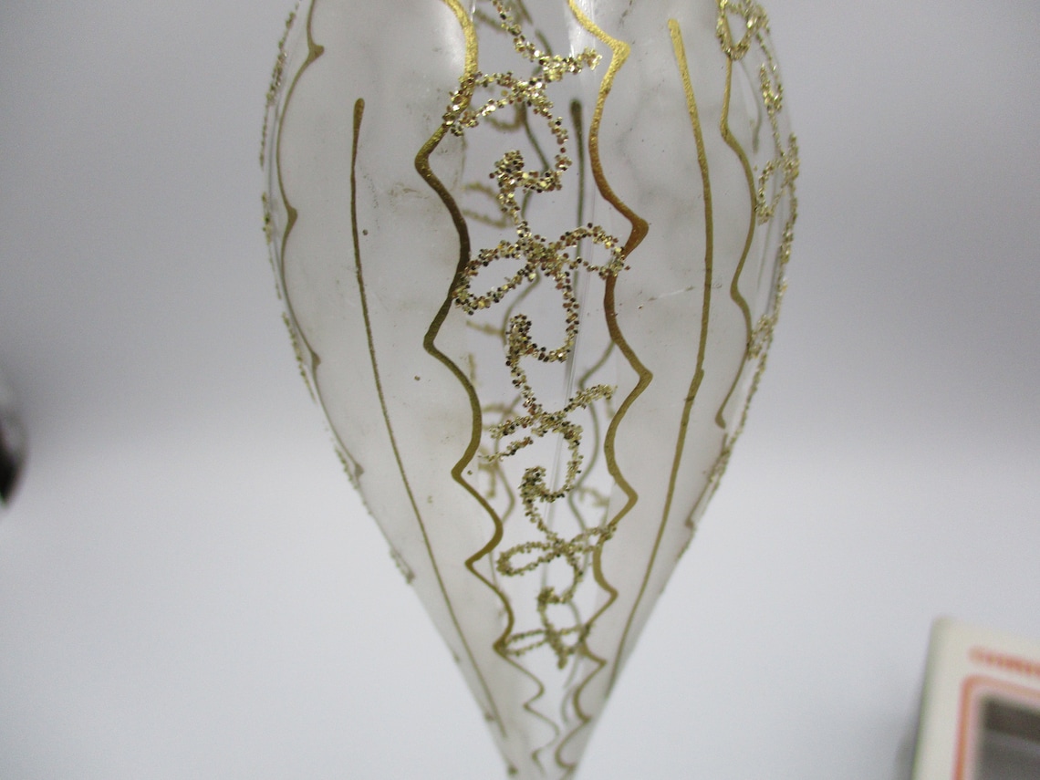 Vintage Set of Romanian Glass Christmas Ornaments made for Etsy