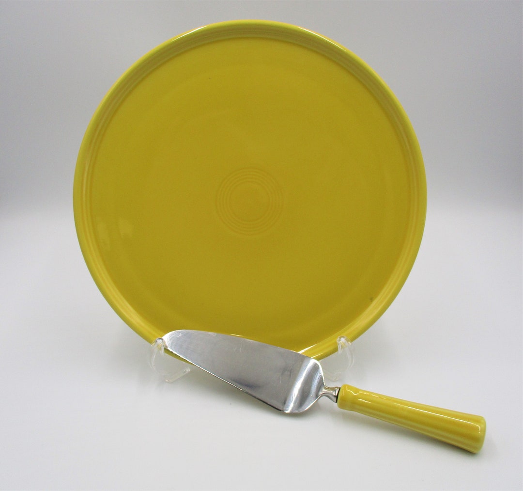 Fiestaware P1986 Sunflower Yellow Cake Plate and Server - Etsy