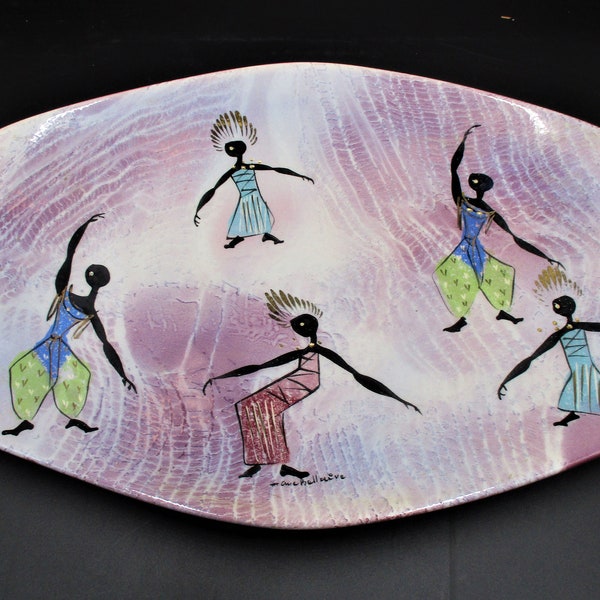 Extra Large Marc Bellaire Balinese Dance Footed Platter