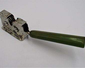 Green Bakelite Ekco A&J Rotary Knife Sharpener