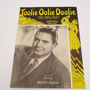 Vintage Sheet Music, Toolie Oolie Doolie, The Yodel Polka, made popular by The Andrews Sisters, FREE SHIPPING