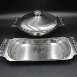 Mid Century Modern International Decorator Stainless Steel Serving Pieces, 18-8