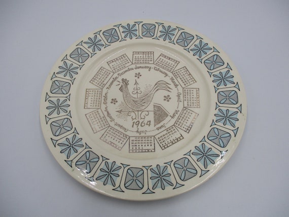 Taylorstone Corinthian by Taylor Smith Taylor, 1964 Calendar Plate - Etsy