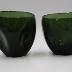 Russel Wright Imperial Pinch, Pair of Juice Tumblers, Verde.  Very Rare!