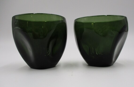 Russel Wright Imperial Pinch Pair of Juice Tumblers Verde. - Etsy