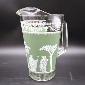 Jeannette Glass Hellenic Large Pitcher
