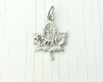 wholesale canada dainty tiny Sterling Silver Maple Leaf Charm jewelry supplies filigree silver leaf jewellery maple leaf pendant