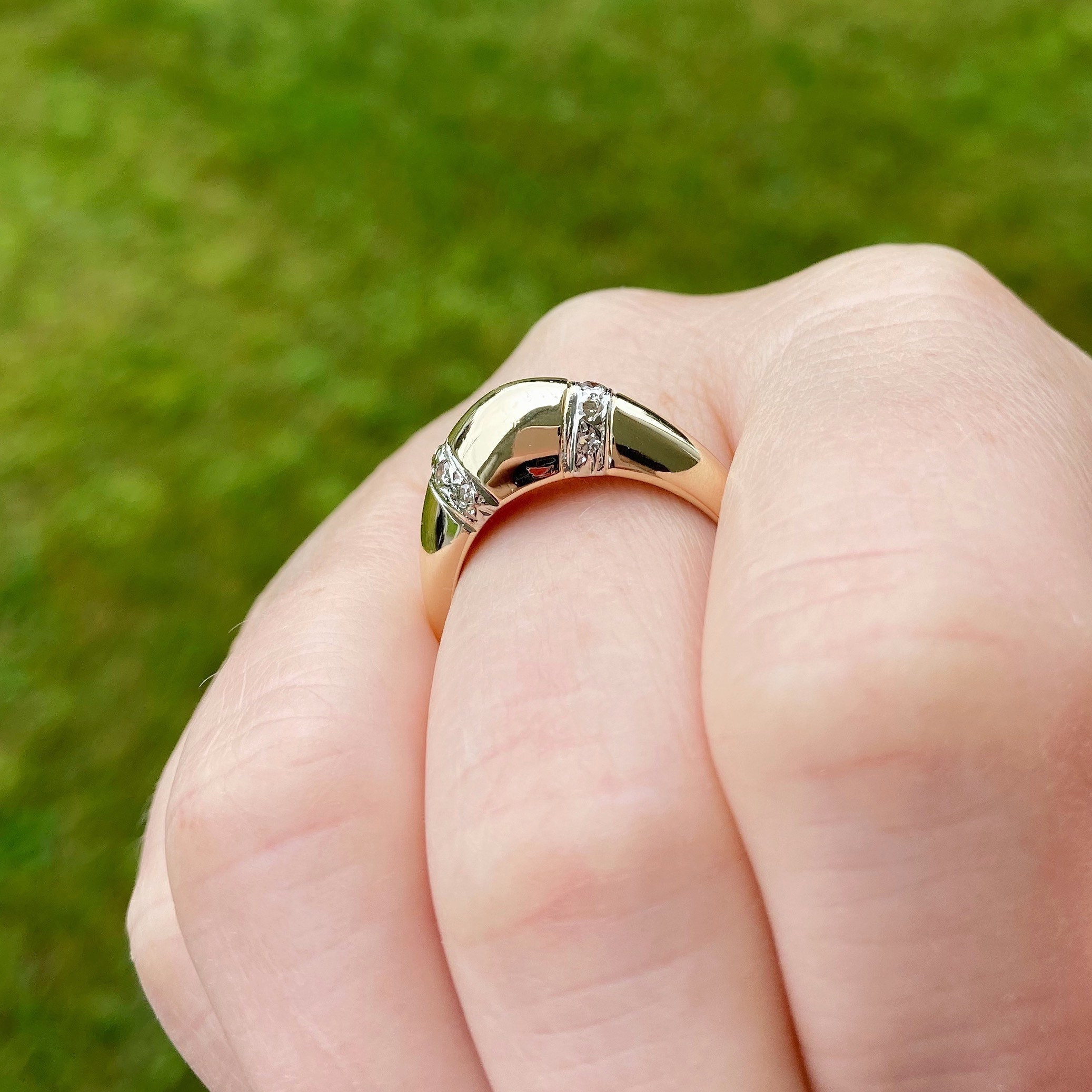 10k gold dome ring discount