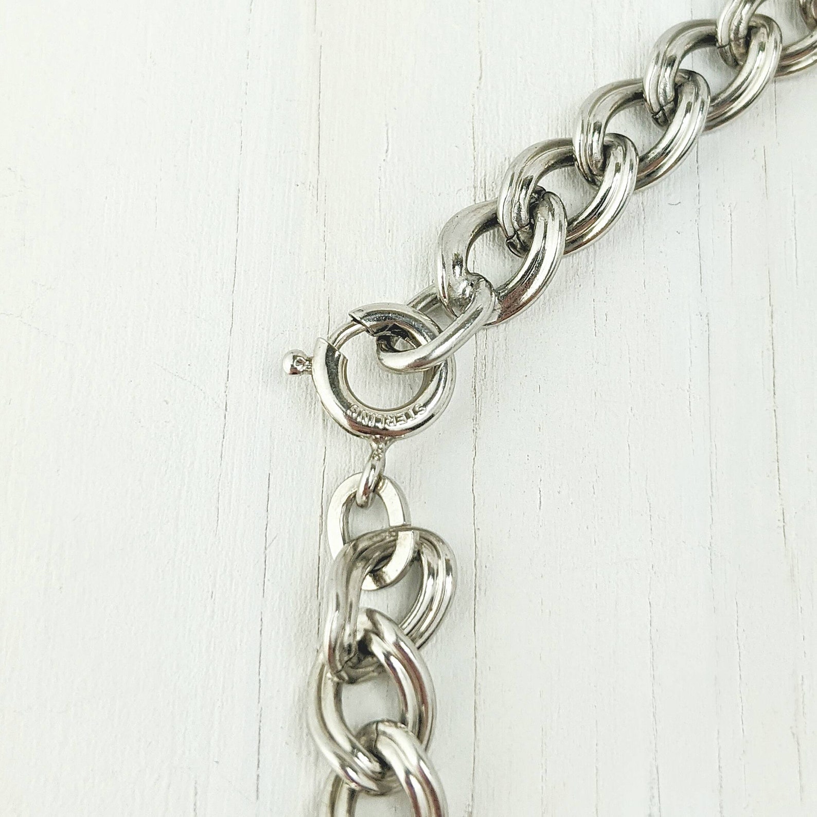 Sterling Silver Starter Charm Bracelet Link Bracelet Etsy