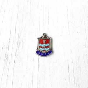 Rhyl Wales Enamel Shield Charm | Travel Souvenir Charm | Pendant | Vintage