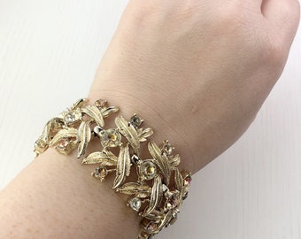 Chunky Coro Rhinestone Bracelet | 1960s Vintage