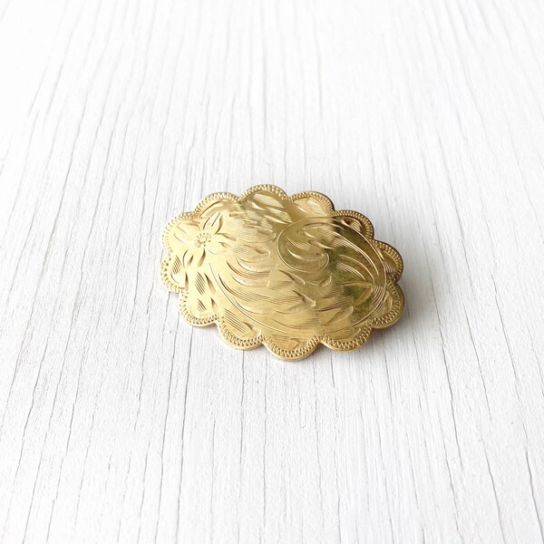 Ladye Fayre Floral Brooch | Gold Filled | 1950s Vintage