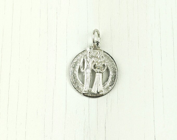Sterling Silver Bride and Groom Charm Wedding Charm Etsy
