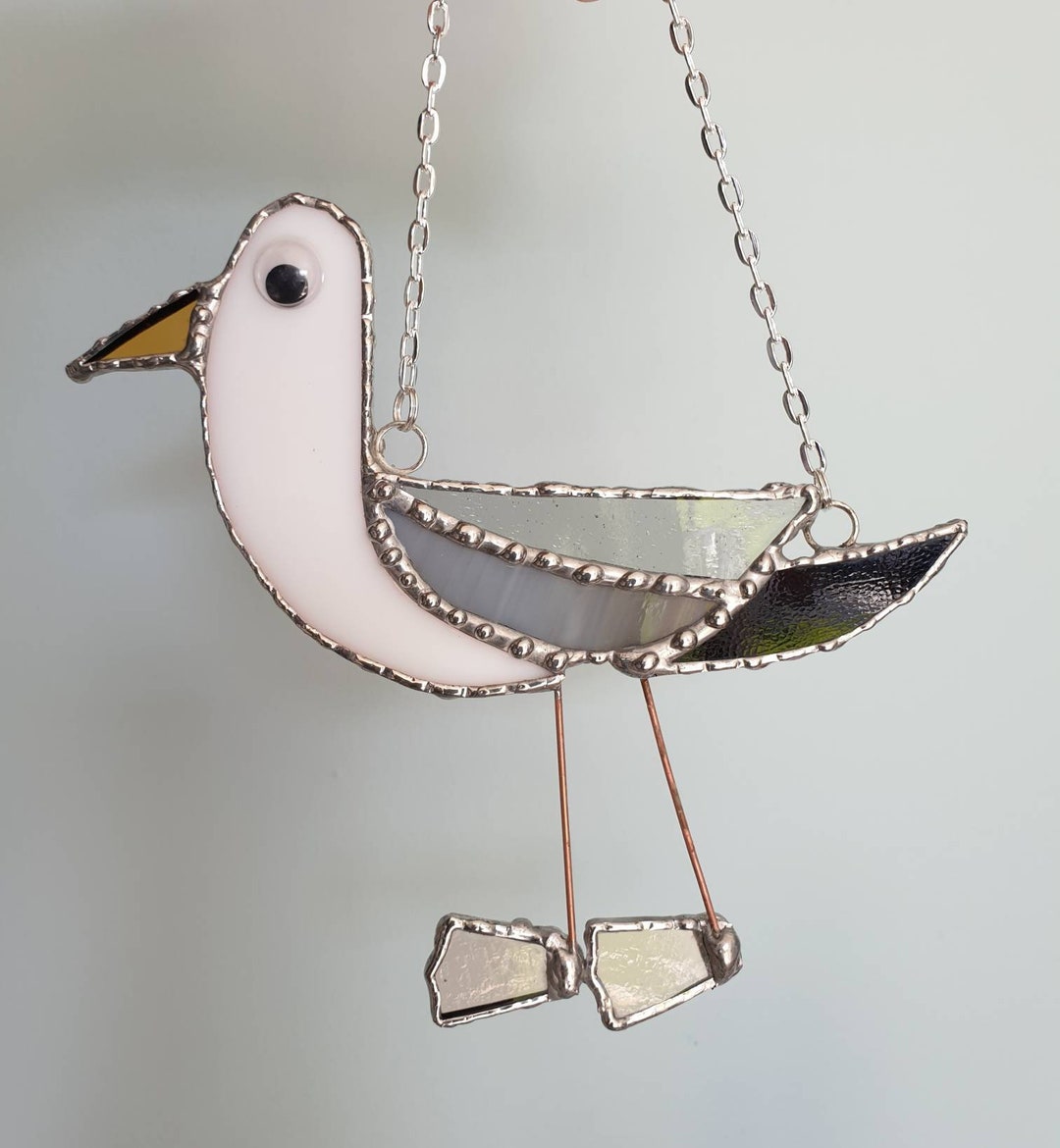 Stained Glass Seagull. Seaside Glass Art Suncatcher. Filey Etsy