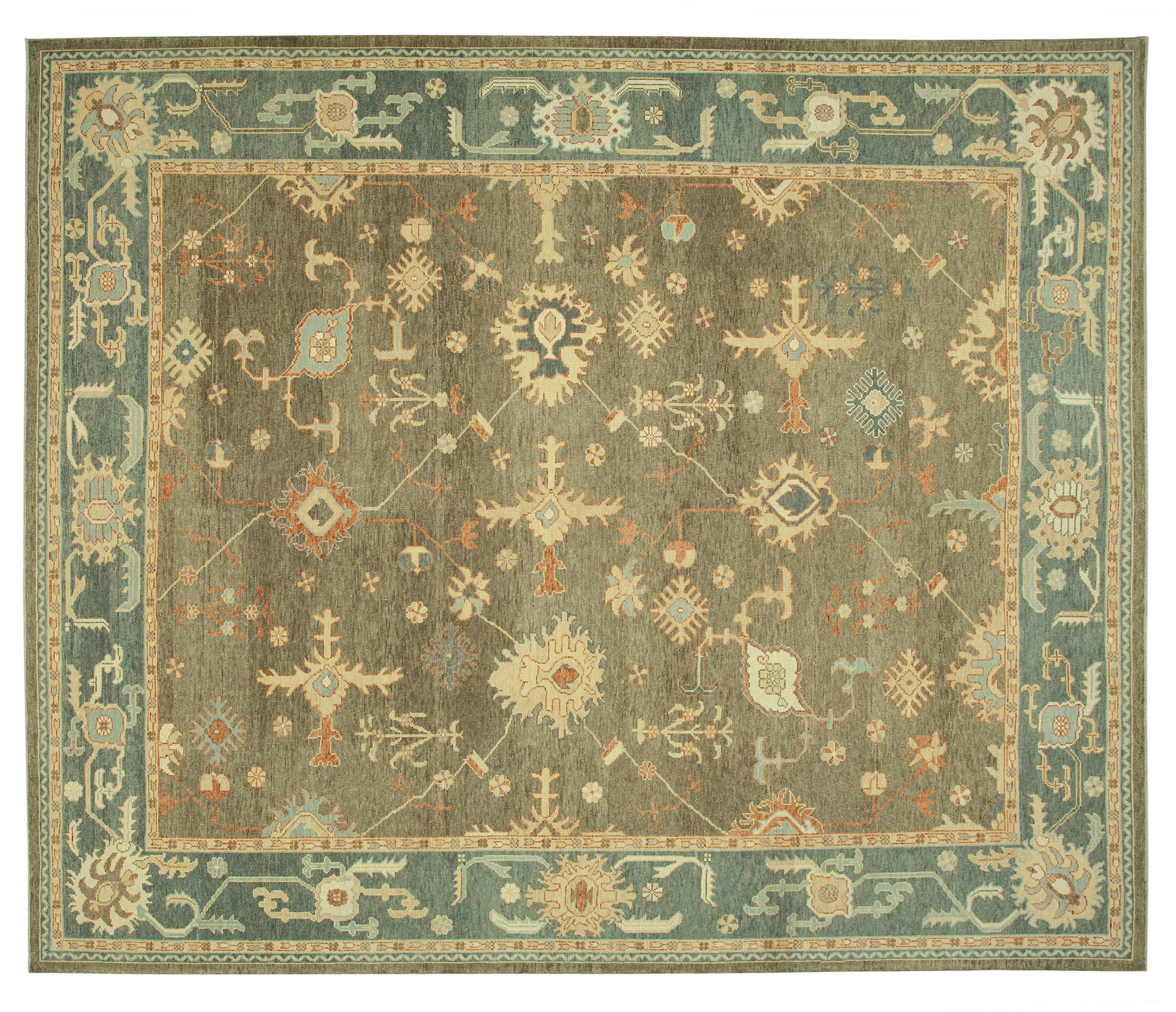 11x13 Area Rug / Turkish Rug / Wool Carpet / Oushak Rug / Etsy