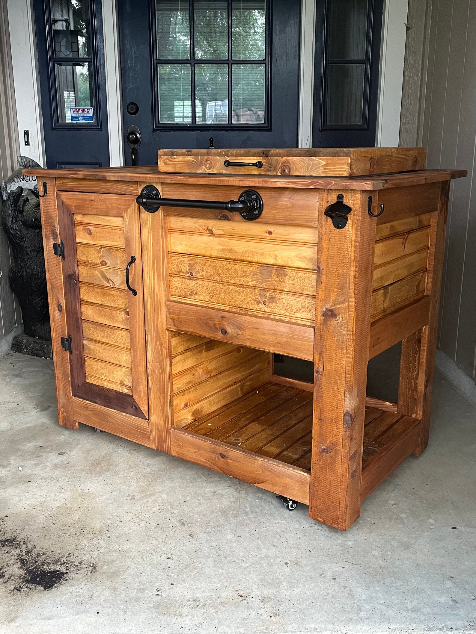 Outdoor YETI Cedar Bar Cart Outdoor Kitchen Outdoor Etsy