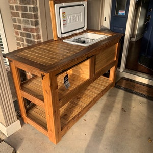 Outdoor YETI Cedar Bar Cart Outdoor Kitchen Cabinet Outdoor - Etsy