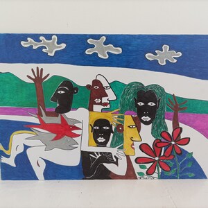 Arte moderno original Arte cubista Picasso inspiró Expresionismo abstracto único Picasso arte de pared pintura brillante decoración única para el hogar arte bruto