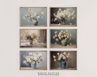 Antique Flower Vase Print | Vintage Still Life Wall Art