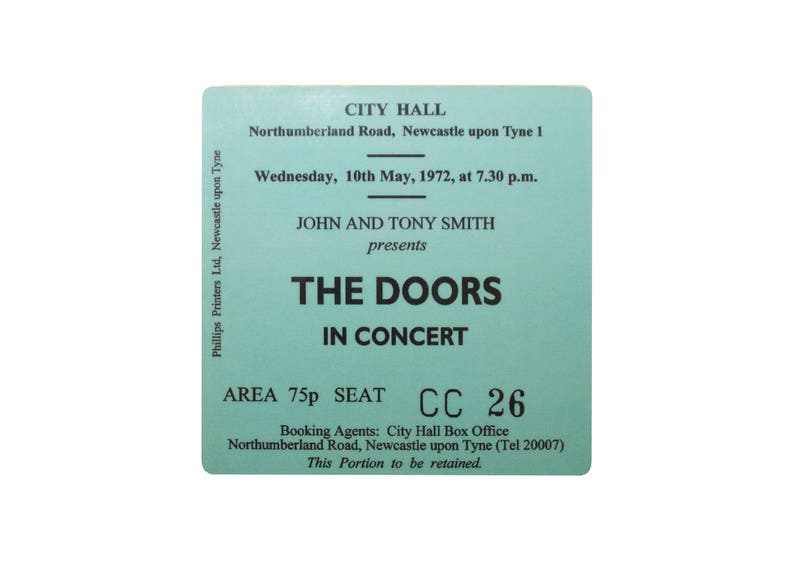 Coaster. the doors. Newcastle City hall. Newcastle Etsy
