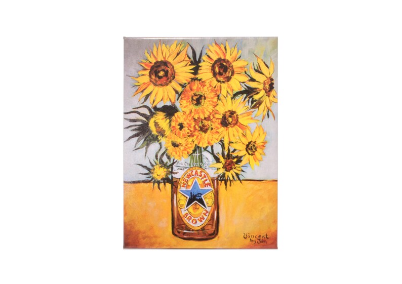 Tea Towel. Sunflowers. Van Gogh. Newcastle Brown Ale Etsy