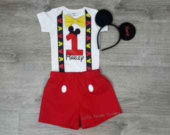 Mickey Mouse Birthday Outfit Etsy