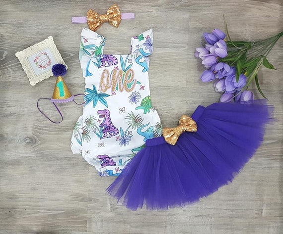 dinosaur first birthday outfit girl