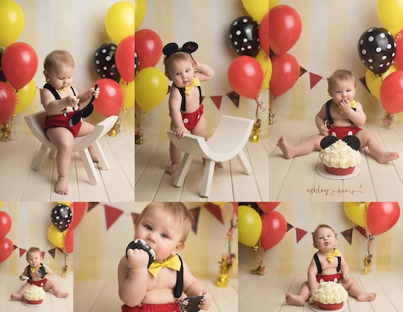 mickey mouse 1st birthday cake smash outfit