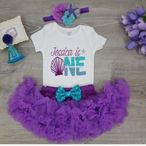 1st Mermaid Birthday Outfit Girl, Mermaid 1st Birthday Outfit, First Birthday girl, 1st Birthday Mermaid Outfit, Mermaid Party, Mini Hat