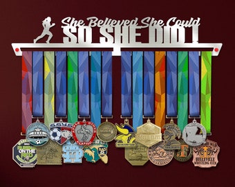 Race bib and Medal Display Medal Holder with Hooks Running Accessory Every Race is an Opportunity Running Gear Motivational Running Saying on a Wall Medal Display Rack Running Gift
