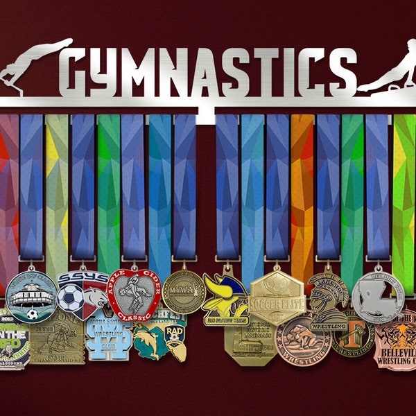 Victory Hangers Medal Hangers for Gymnast Boys, Stylish Stainless Steel Gymnastics Medal Display Holder, Inspirational Gifts for Sportsmen