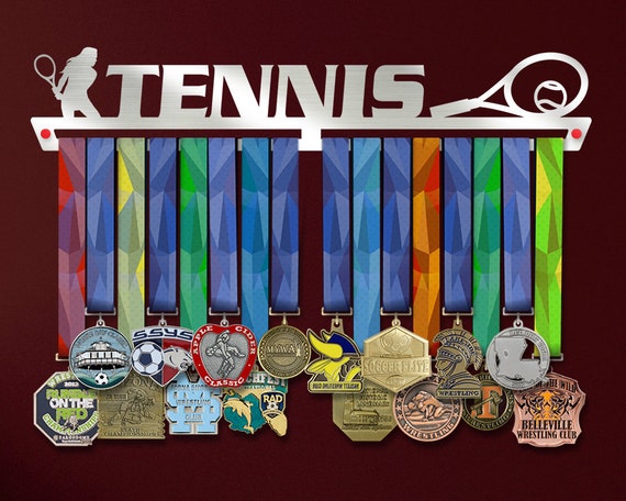 Colgadores de medallas de tenis, titular de medallas personalizadas para la  tenista femenina, estante de exhibición de medallas inspiradoras -   México