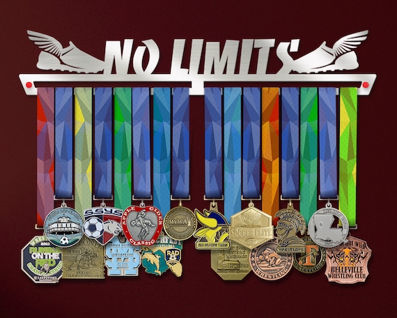 Colgador de medallas deportivas personalizadas SIN LIMITES, Rack de Medalla  de Exhibición Montada en pared con cotización inspiradora -  México