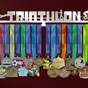 Triathlon Medal Hangers, Swimming, Running & Cycling Sports Display Rack