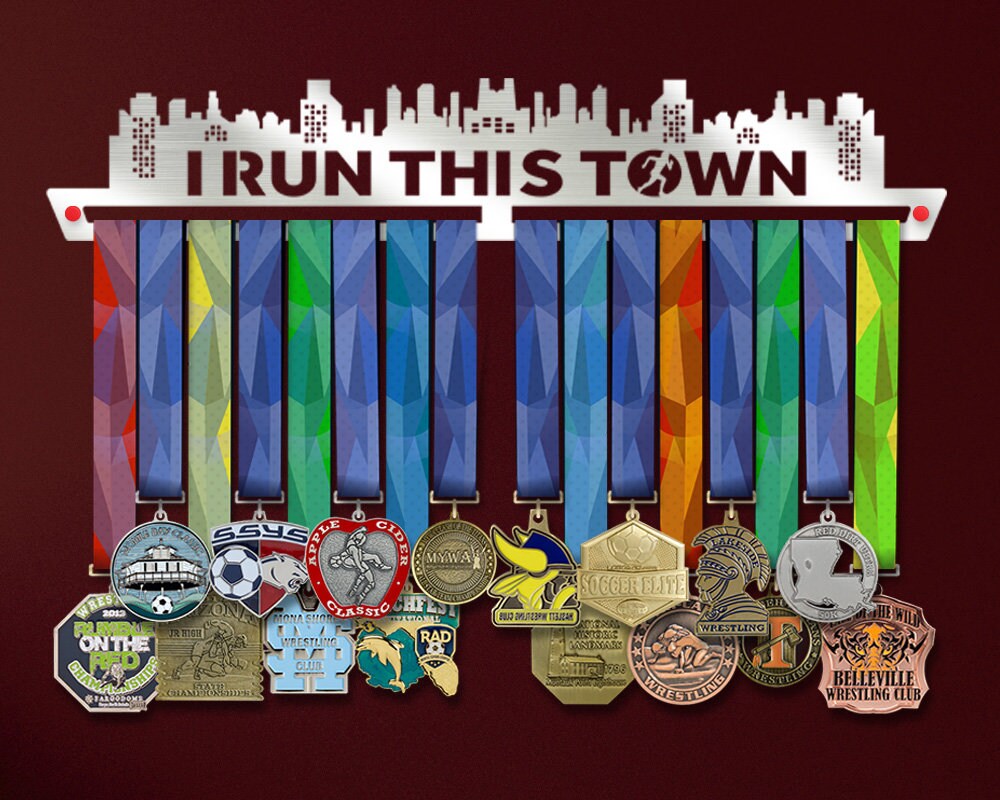 I Run This Town Medal Hanger Marathon Medal Holders Etsy I Run This Town Medal Hanger Marathon Medal Holders Etsy