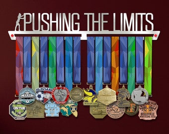 Pushing the Limits Medal Hanger V1, Gift for Runners & Athletes, Victory Hangers