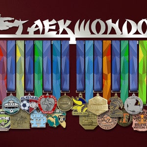 Taekwondo Medal Holders V1, Martial Art Sports Medal Display Rack, Stylish Medal Hanger