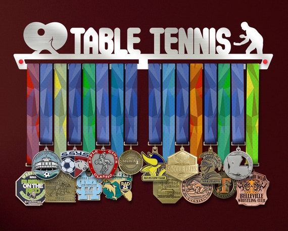 Table Tennis Stainless Steel Medal Hangers Unique Medal Racks | Etsy