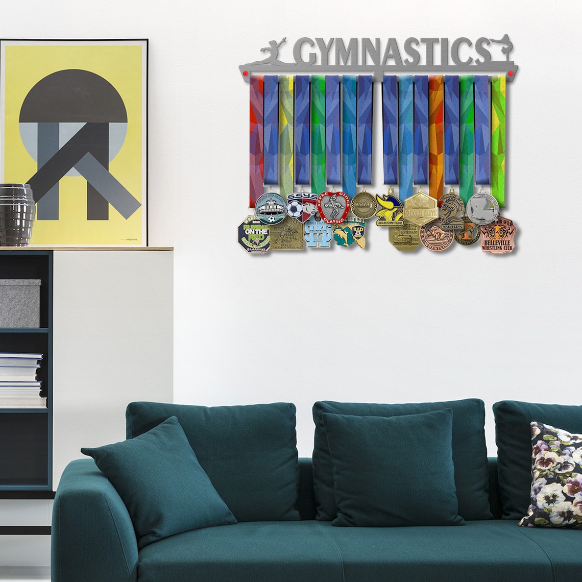Gymnastics Medal Hanger for Girls by Victory Hangers Elegant Etsy