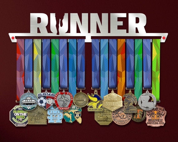 CREATCABIN Girl Running Medal Holder Display Sports Medal