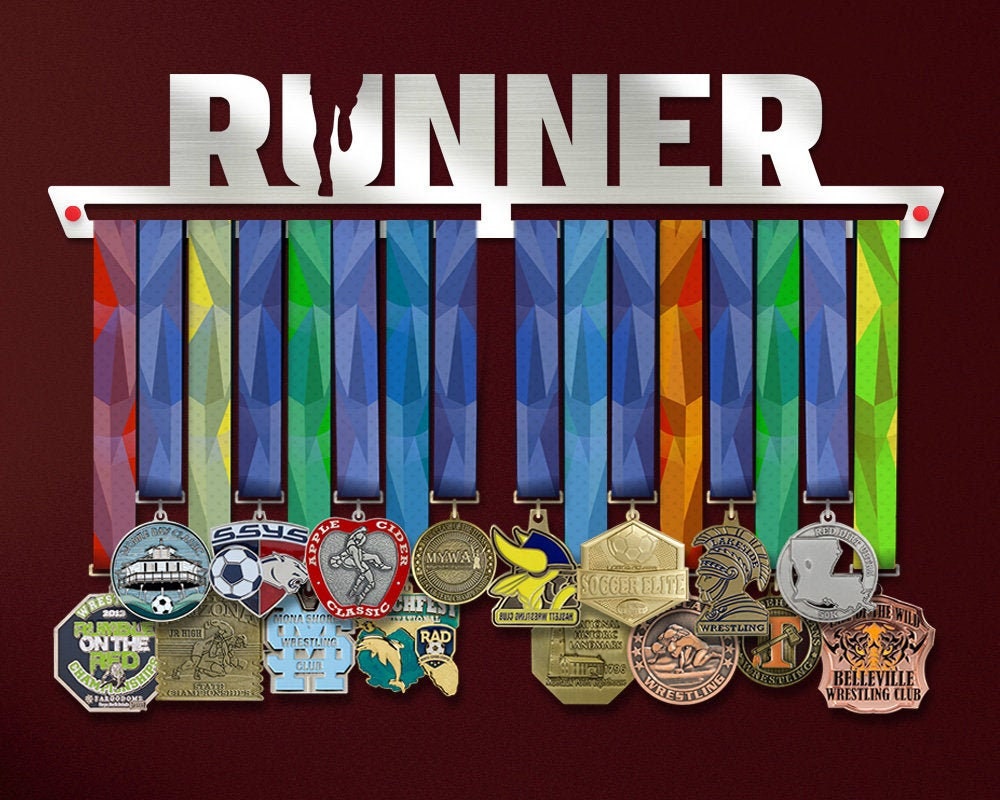 MEDALdisplay Marathon - Colgador de medallas Deportivas Hembra - Medallero  de Pared Running, Corredor, Maratón - Sport Medal Hanger (F 450 mm x 80 mm  x 3 mm) : : Deportes y aire libre