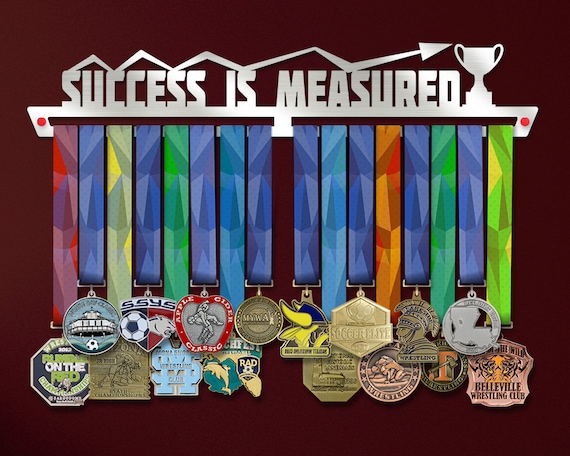 Il successo è misurato porta medaglie, Inspirational Medal Display Rack,  Sports Gift -  Italia