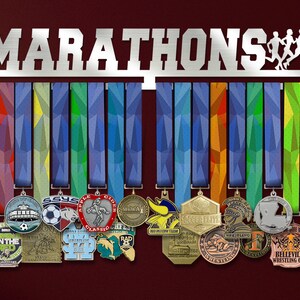 Marathons Medal Hanger Customed, Custom Handcrafted Medal Holder Display Rack per Runners