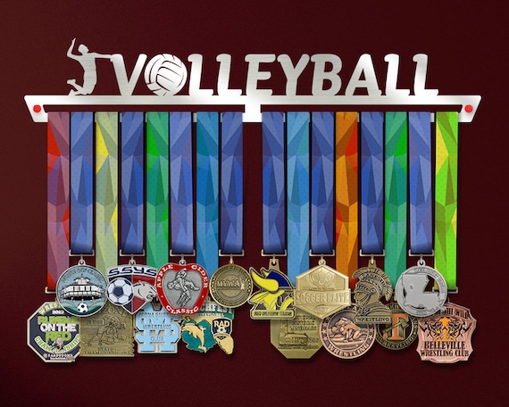 Colgadores de medallas de deportes de voleibol, regalo de exhibición de  medalla de acero inoxidable para los jugadores de voleibol masculinos -   España