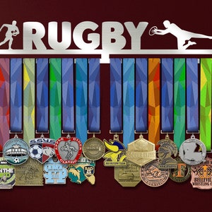 Rugby Football Sports Medal Hanger, Rugby Union Medal Holders, Custom Medal Display Rack