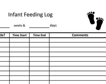 Infant & Newborn Feeding Log - Keep track of your baby's feeds